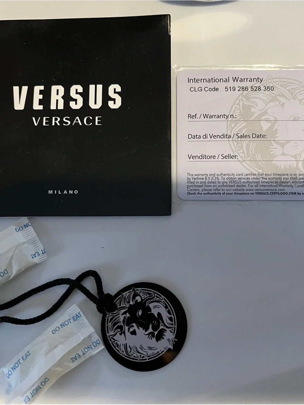Versus Versace Silver Case White Dial Black Accents Men's Chronograph Watch